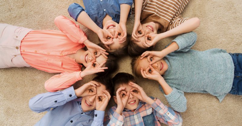 Group of children on the ground